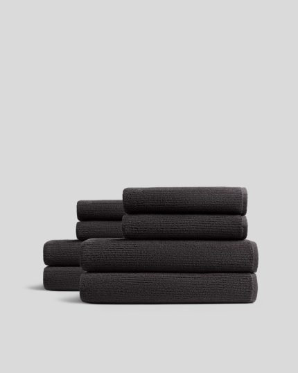 4+4 Soft Rib Bath Bundle - Onyx