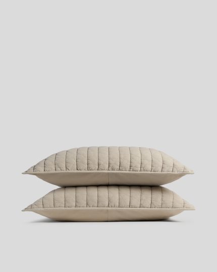 Garment Dyed Channel Sham Set (Bone)