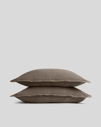 Linen Tencel Sham Set (Warm Grey)