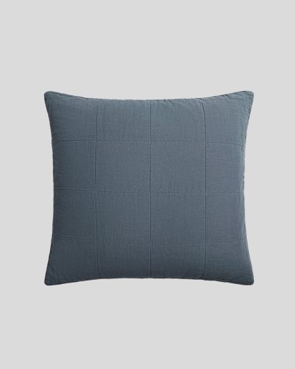 Linen Box Quilted Euro Sham (Dusk)