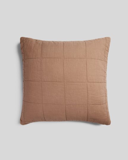 Linen Box Quilted Euro Sham (Adobe)