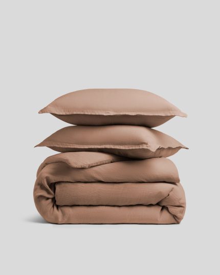 Linen Duvet Cover Set - Adobe K/CK
