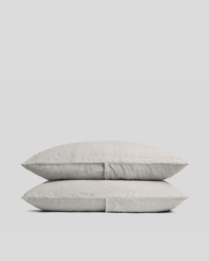 Linen Pillowcase Set (Dove)