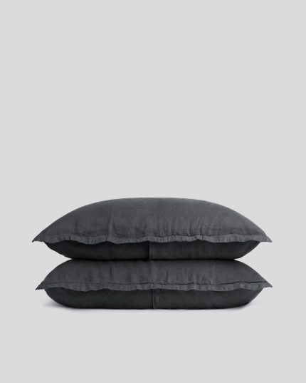Linen Sham Set - FINAL SALE (Coal)
