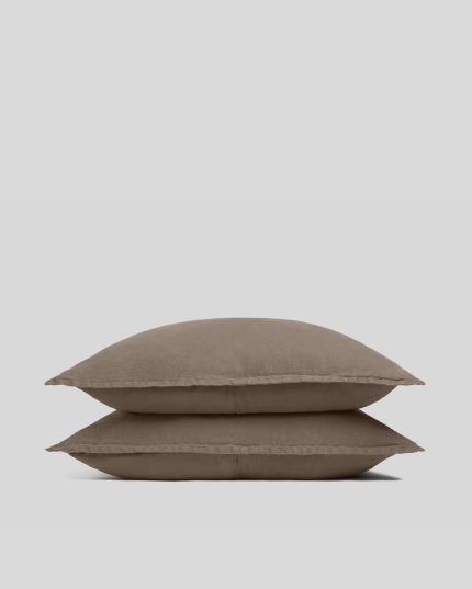 Linen Sham Set (Warm Grey)