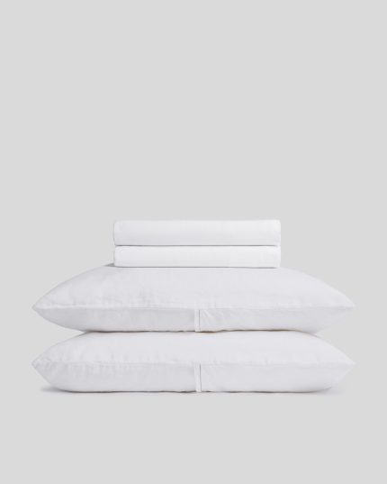 Linen Tencel Sheet Set - White F/Q