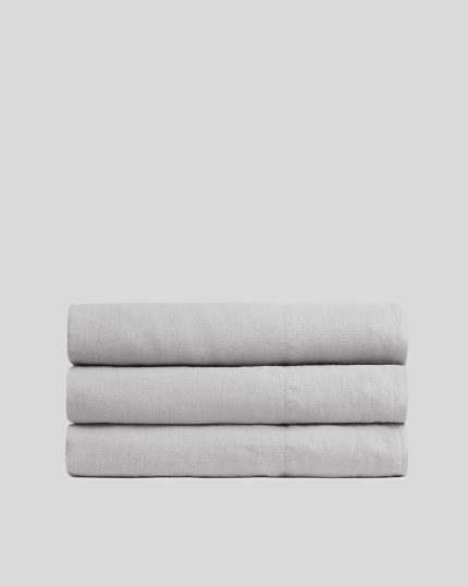Linen Top Sheet - Fog - FINAL SALE