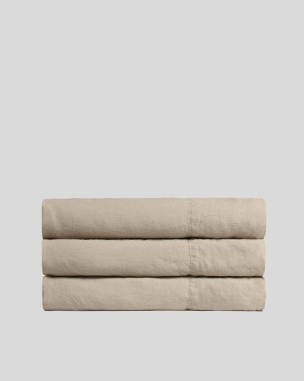 Linen Top Sheet - Toast