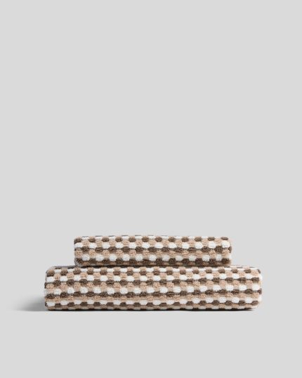 Organic Cotton Mosaic Towels - FINAL SALE (Ash and Toast)