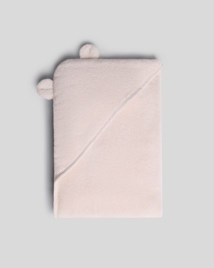 Organic Hooded Toddler Towel with Ears (Blush)