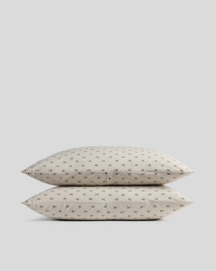 Overdyed Vintage Print Pillowcase Set (Bone)