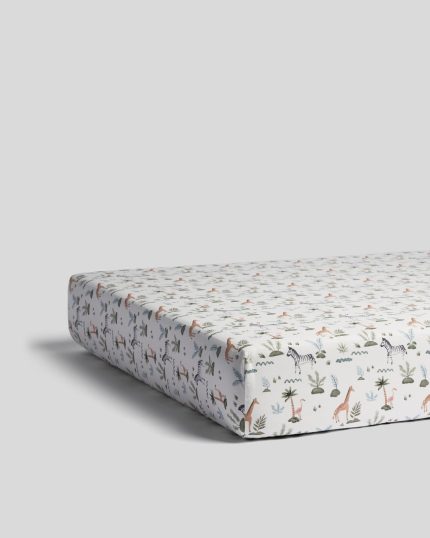 Percale Crib Sheet (Animal Print)