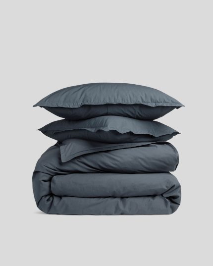 Percale Duvet Cover Set - Dusk K/CK