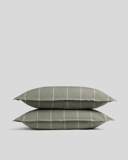 Percale Sham Set (Moss Stripe)