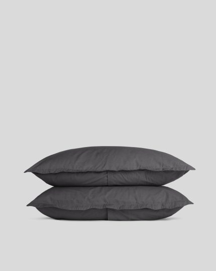 Percale Sham Set (Slate)