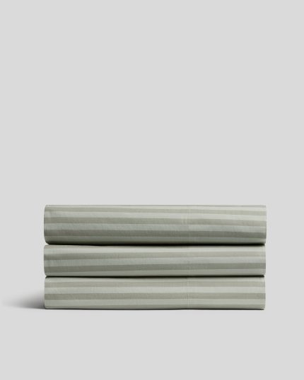 Percale Top Sheet (Moss Stripe)