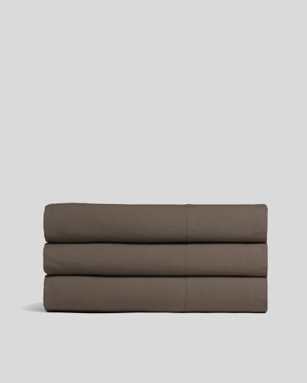 Percale Top Sheet (Warm Grey)