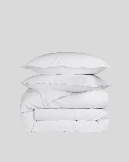Sateen Duvet Cover Set - White K/CK